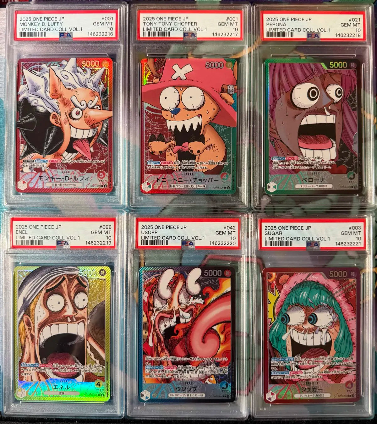 PSA 10 Sequential Set - One Piece 2025 Base Shop Collection Vol.1
