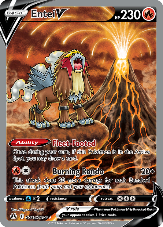 Entei V #GG36/GG70 - Crown Zenith