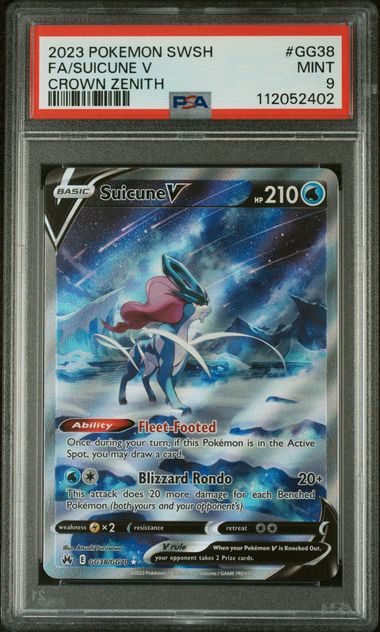 Suicune V #GG38/GG70 - PSA 9